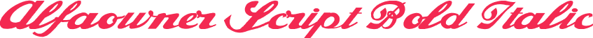 Alfaowner Script Bold Italic